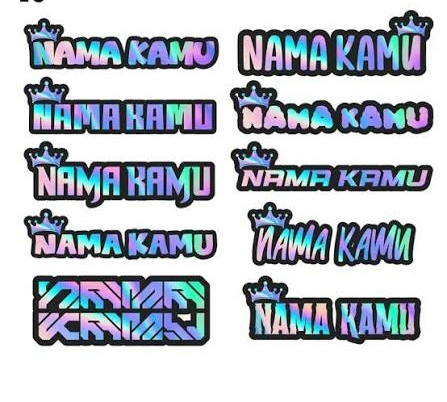 Stiker Nama